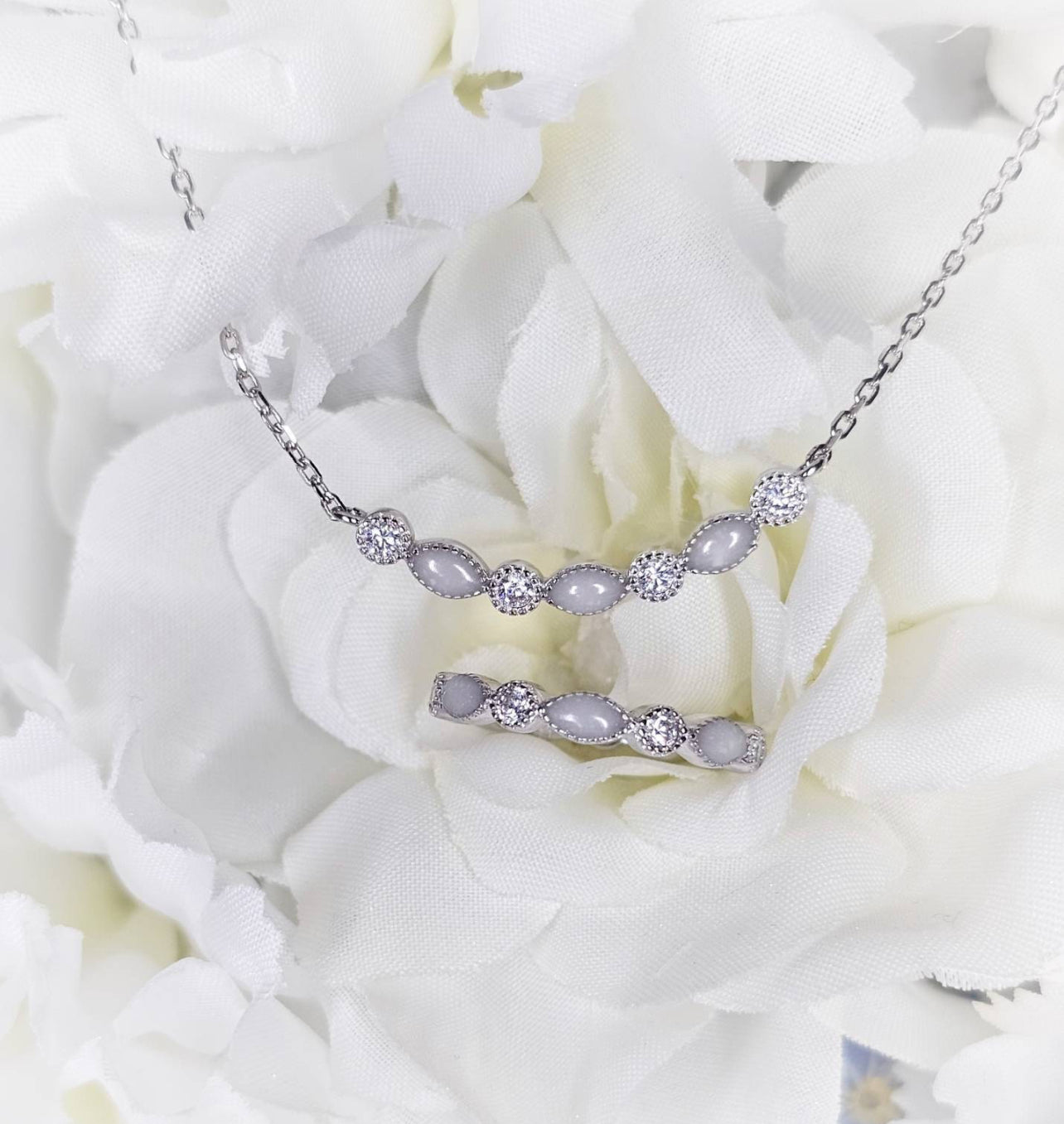 Marquis & Birthstone Necklace