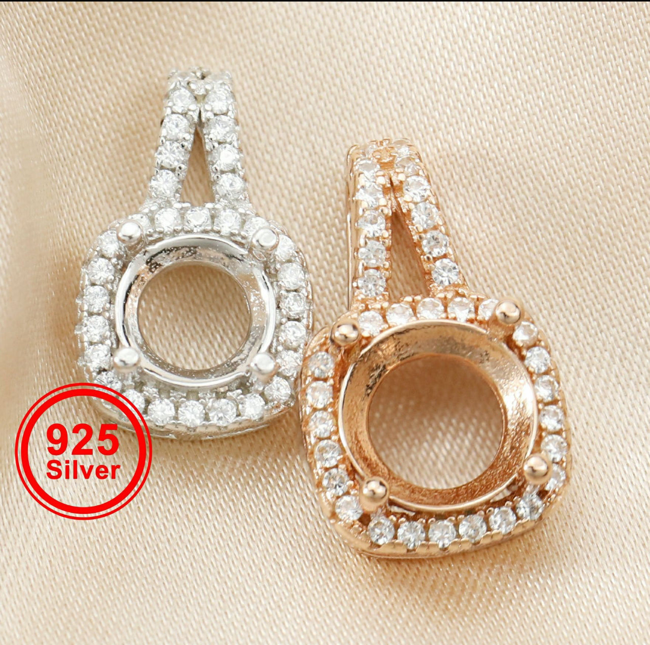 9mm Round Pendant Necklace