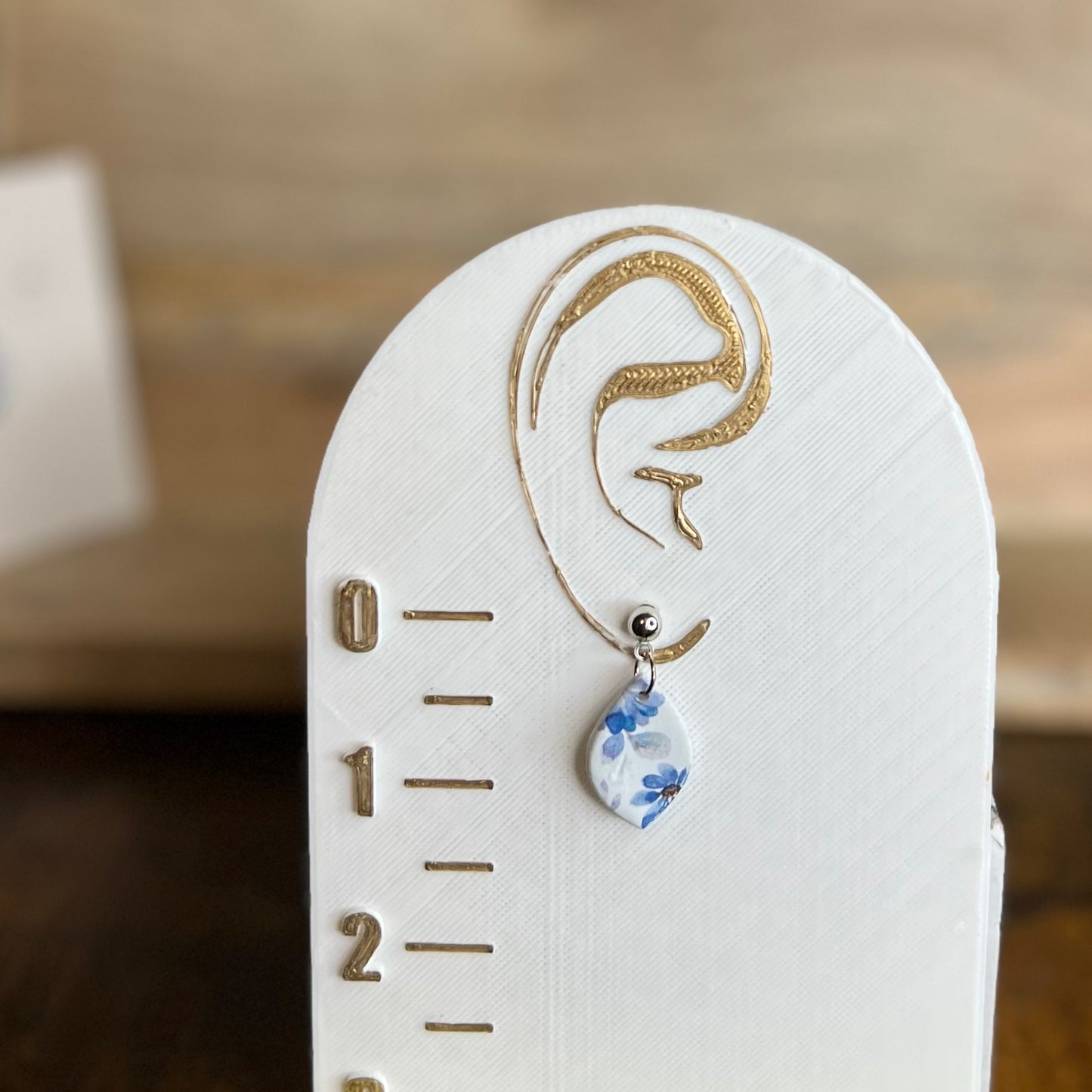 Polymer Clay; Blue floral