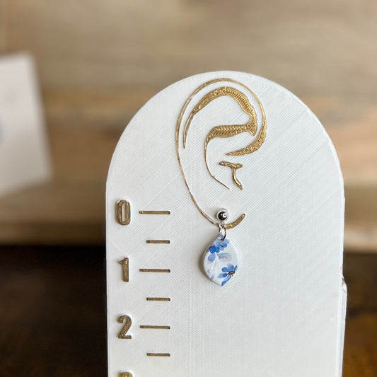 Polymer Clay; Blue floral