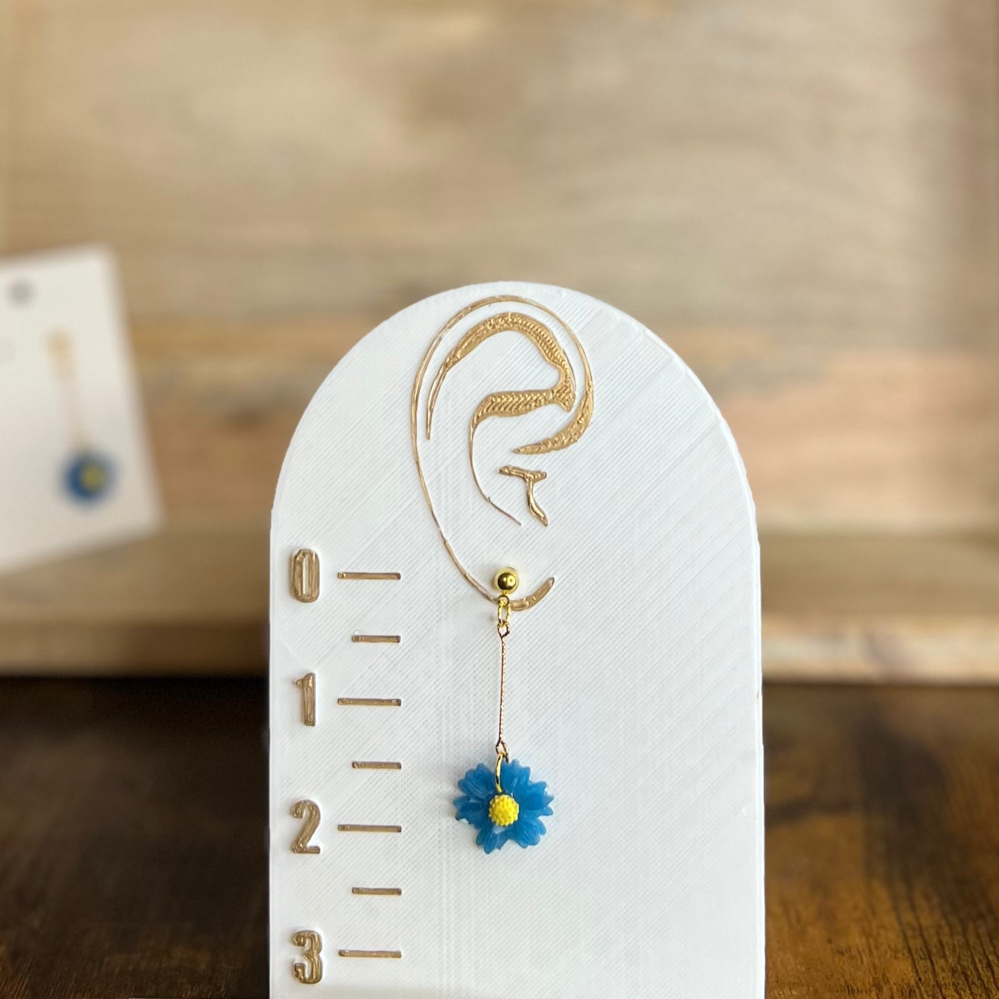Polymer clay; blue floral