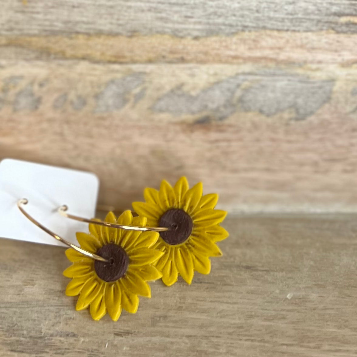 Polymer clay; sunflower
