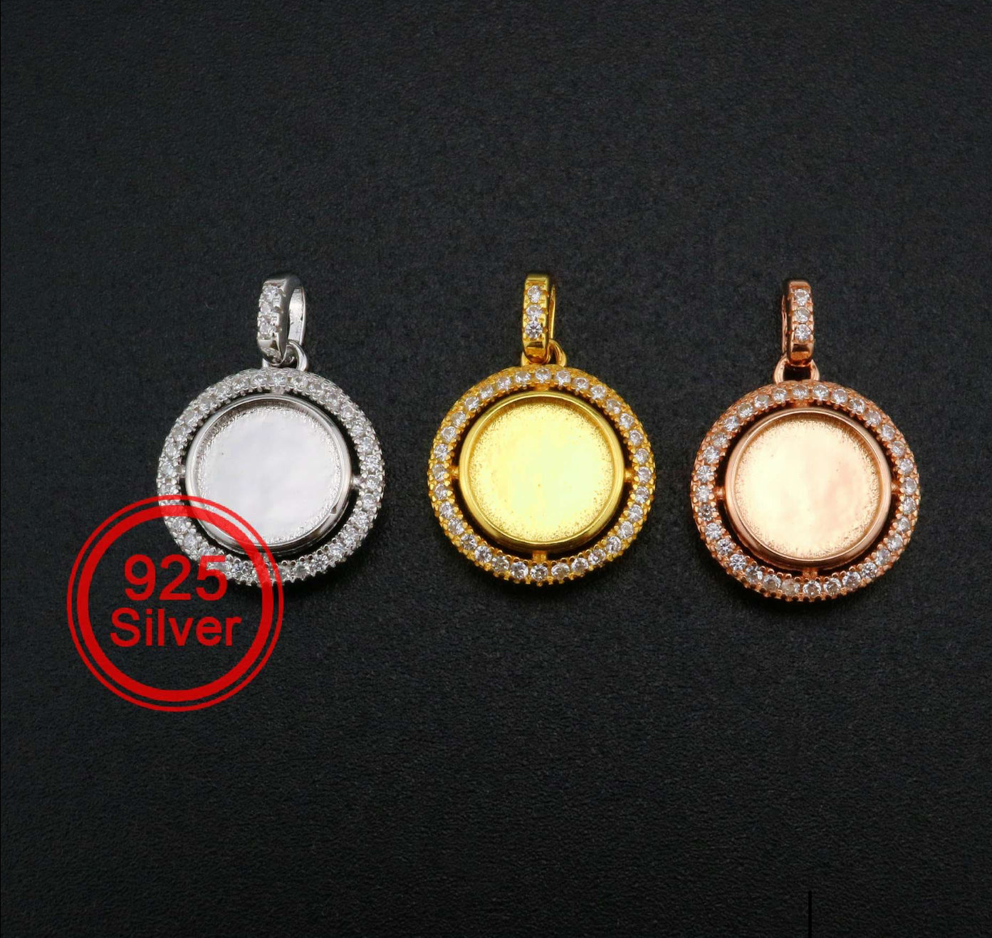 8mm Round Cushion Pendant Necklace