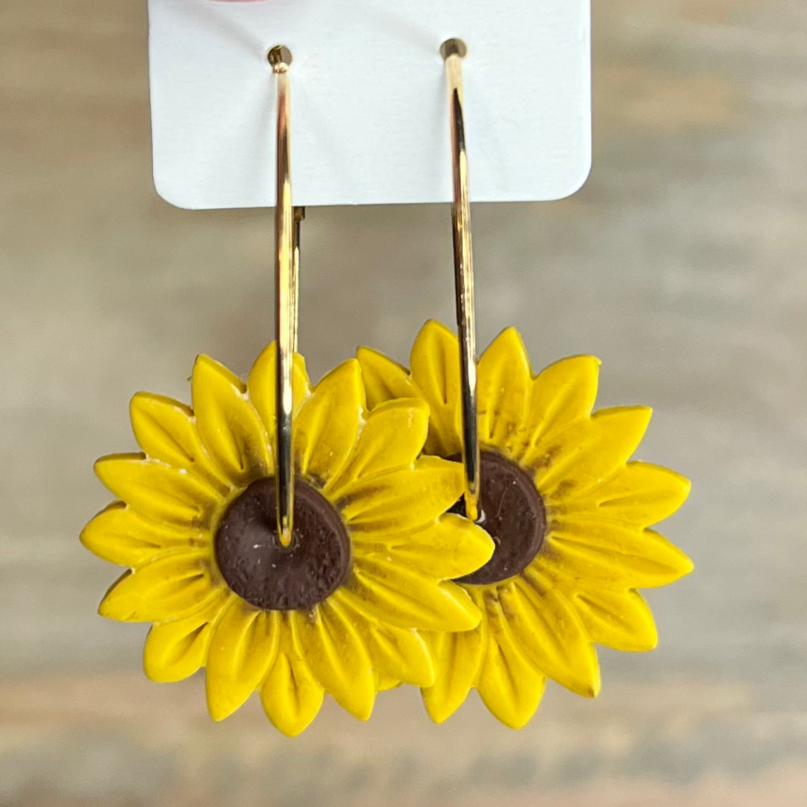 Polymer clay; sunflower