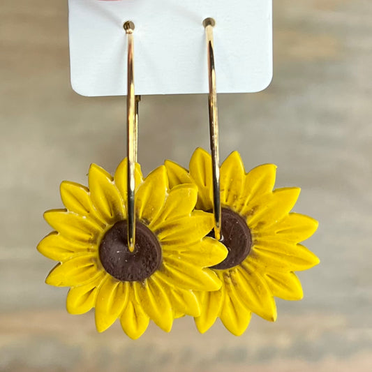 Polymer clay; sunflower