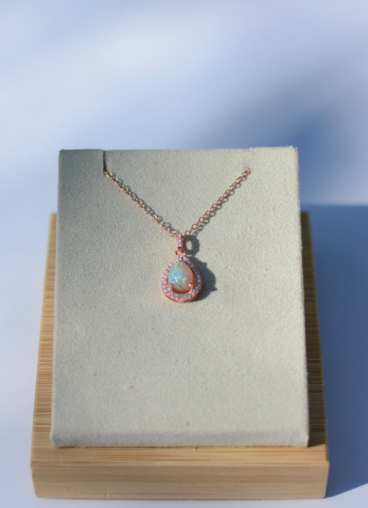 6x8 Halo Pear Pendant