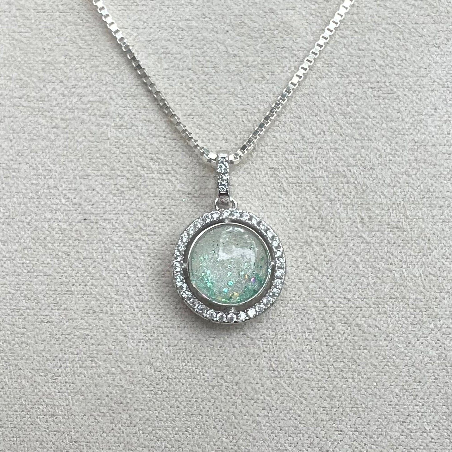 8mm Round Cushion Pendant Necklace