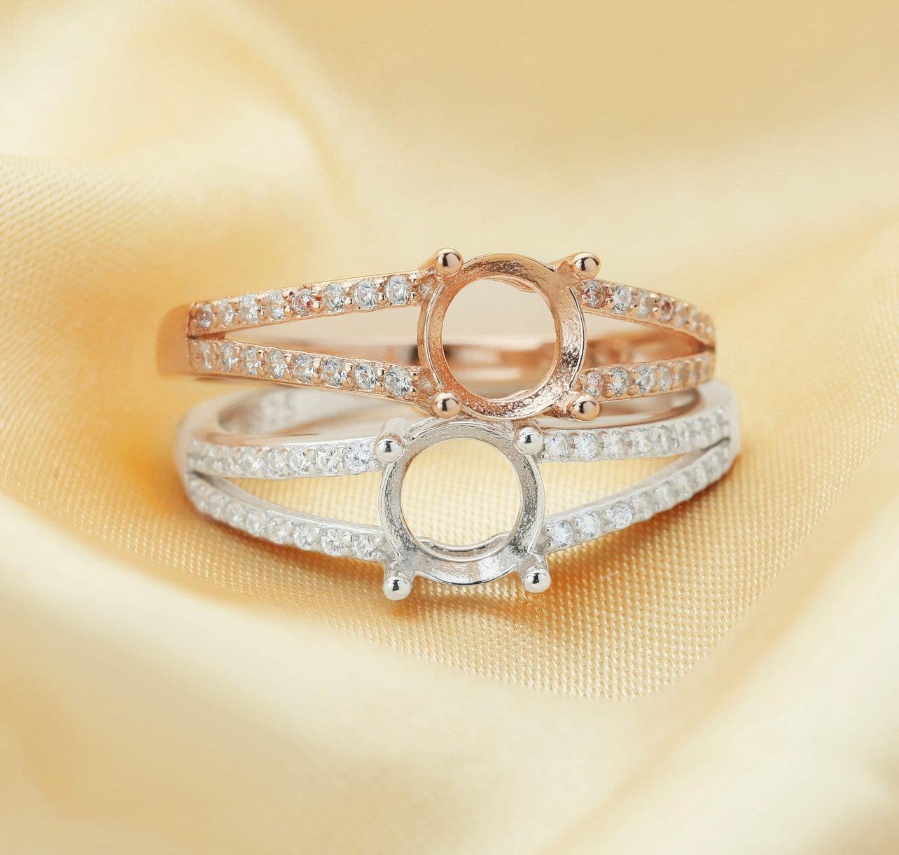 6mm Round Split Shank Ring