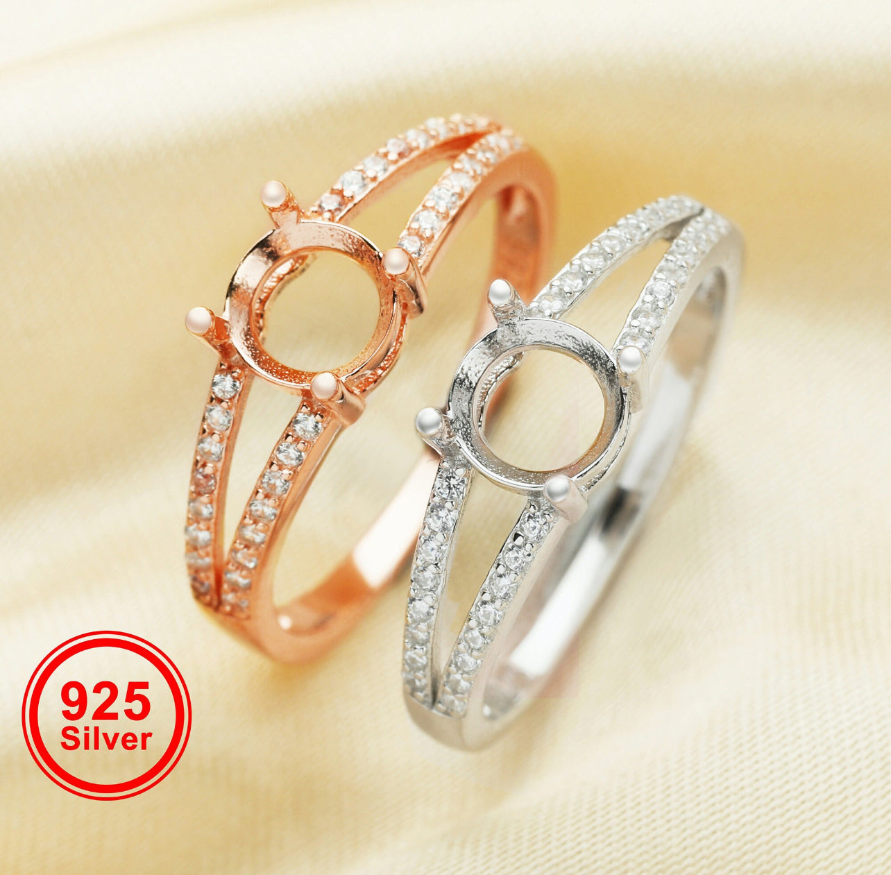 6mm Round Split Shank Ring