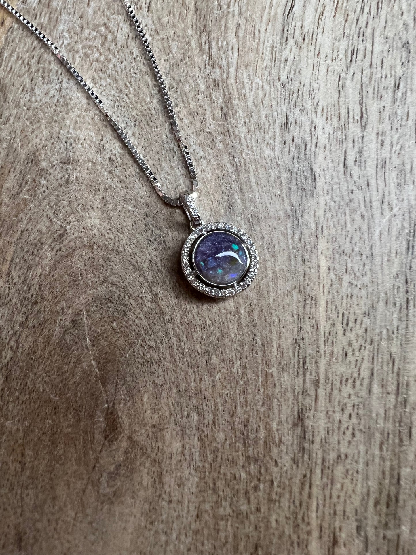8mm Round Cushion Pendant Necklace