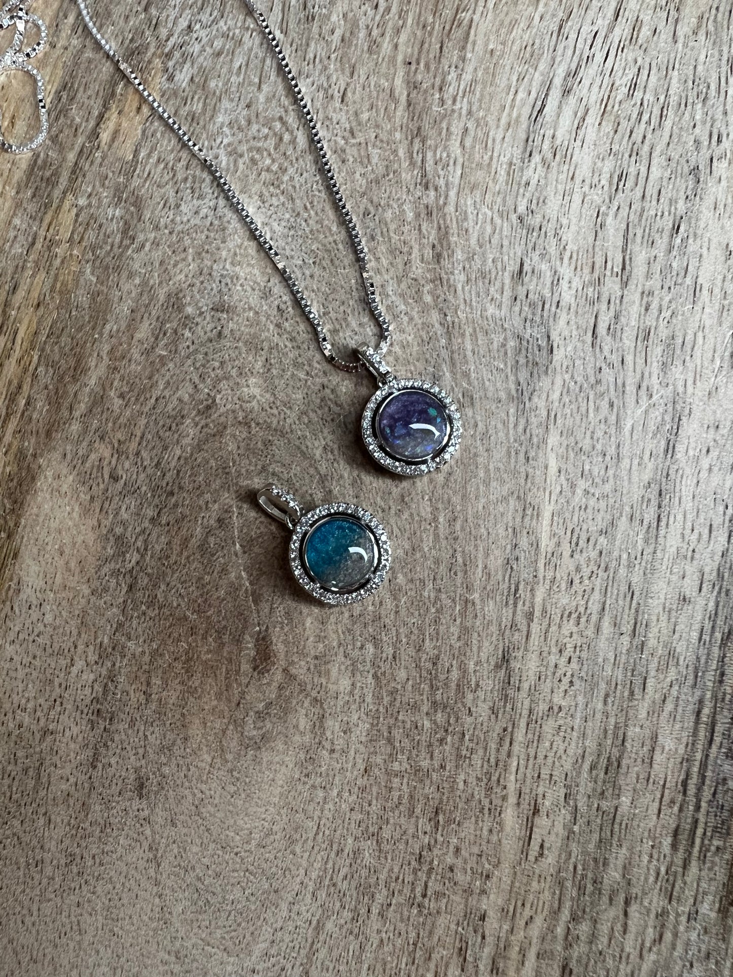 8mm Round Cushion Pendant Necklace