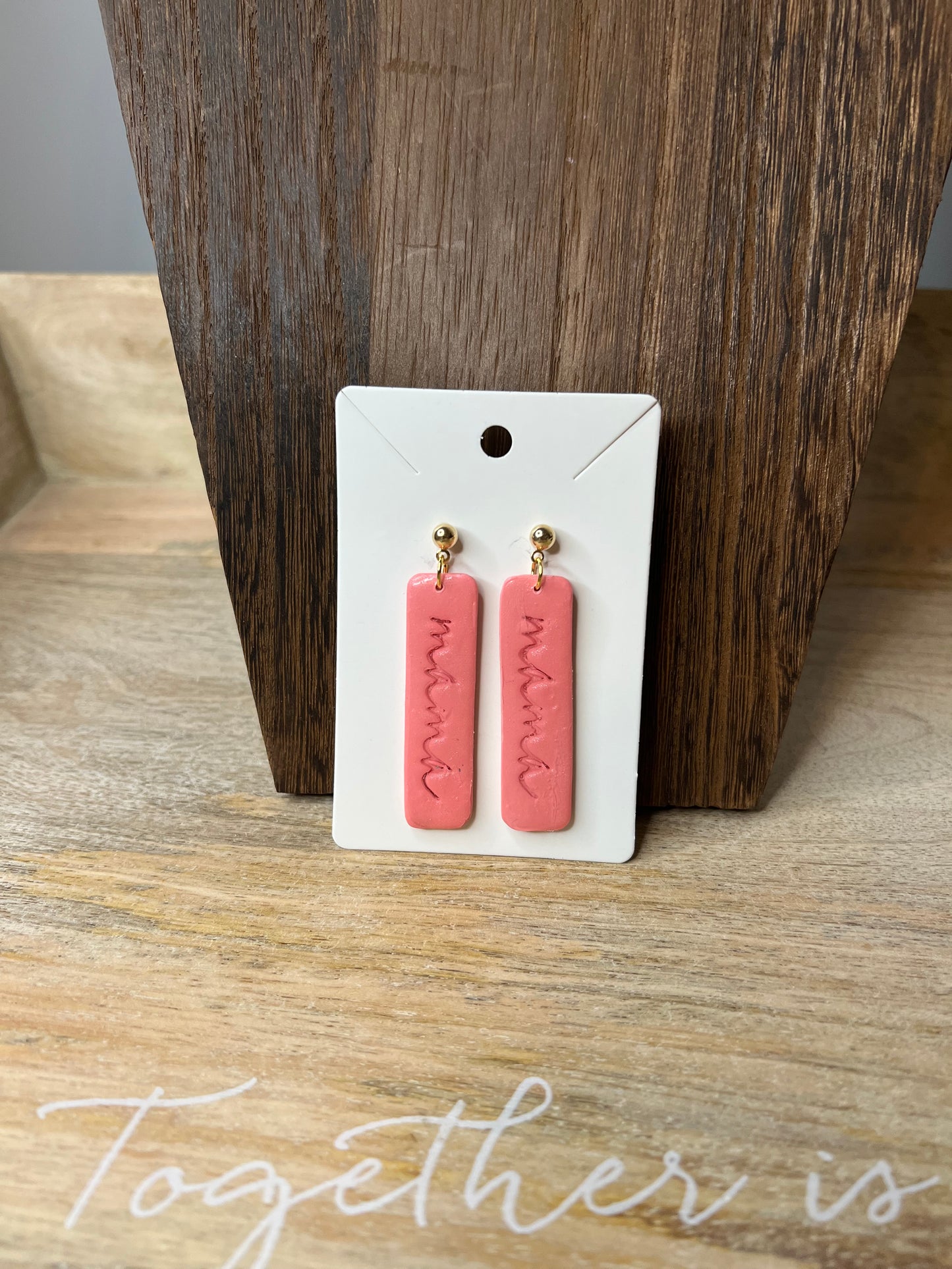 Purple or Coral Mama Earrings