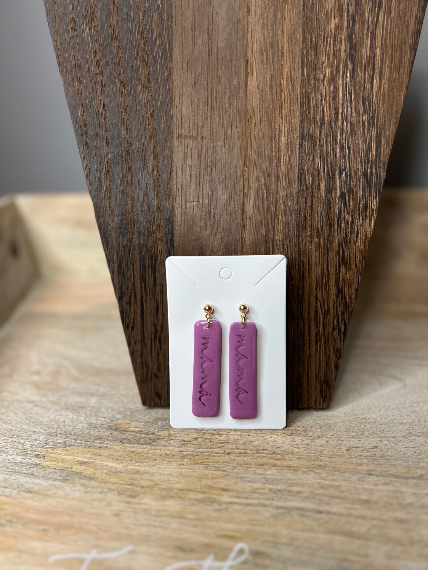 Purple or Coral Mama Earrings