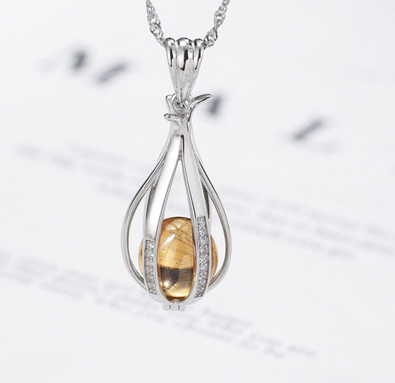 Mothers Embrace Pearl Pendant with Opal