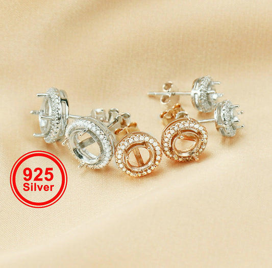 Round Halo Pendant/Earring Set