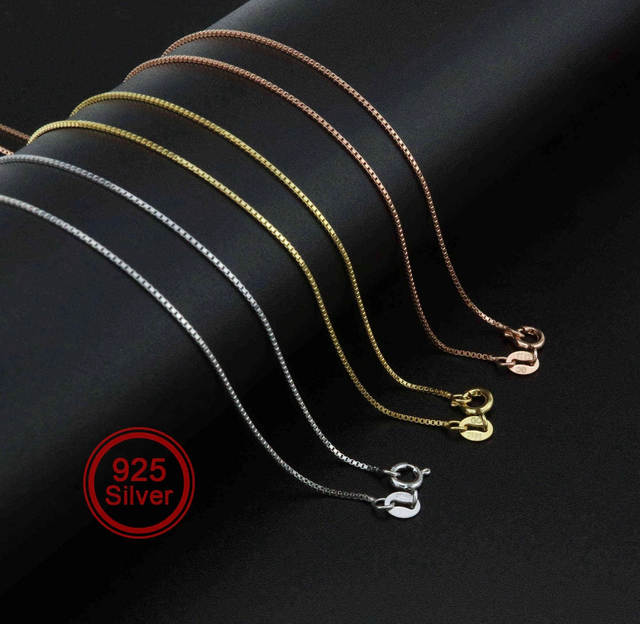 Yellow gold box chain