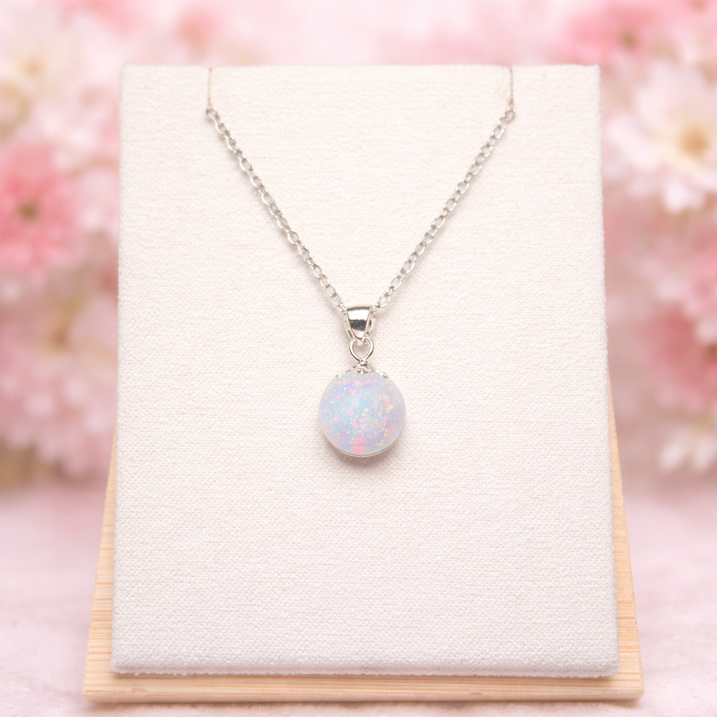 Mother of Pearl Pendant with Opal